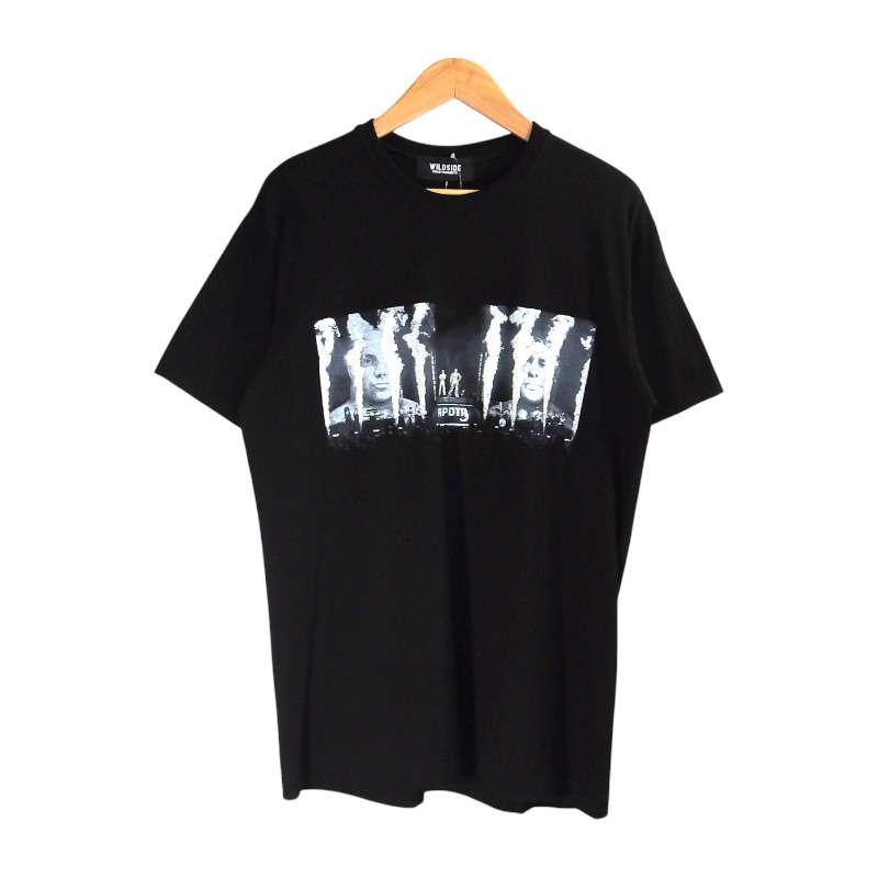YOHJI YAMAMOTO CA7RIEL&PACOAMOROSO WILDSIDE SPECIAL TEE BLACK ワイルドサイド ヨウジヤマモト &times; カトリエル＆パコ・アモロソ Tシャツ トップス 大名店【中古】｜union3 店