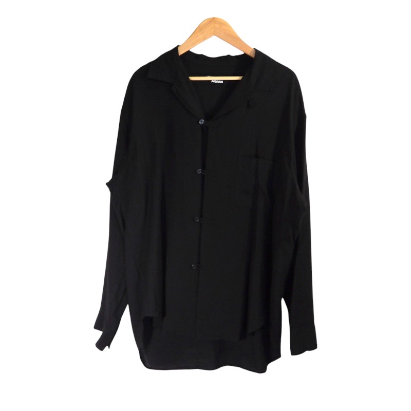 YOHJI YAMAMOTO テンセル製品染め ループ付きシャツ サイズ1 HD-B08-200 ヨウジヤマモト ループ シャツ トップス ロングスリーブ 大名店【中古】