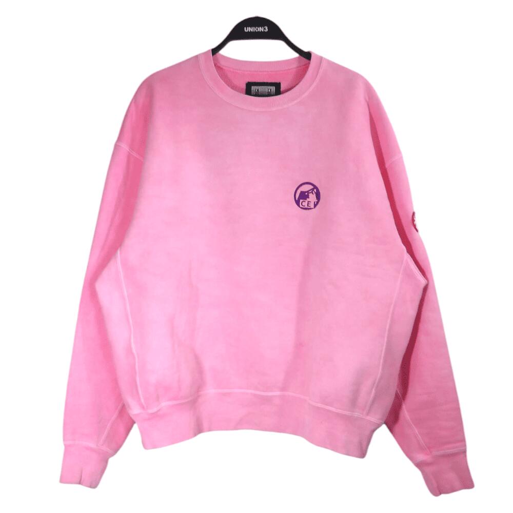 CAV EMPT(C.E) 24aw OVERDYE PRECOG CREWNECK PINK サイズM CES26CS03 キャブエンプト(シーイー) 24aw オーバーダイ プリコグ クルーネック スウェット トレーナー 大名店【中古】