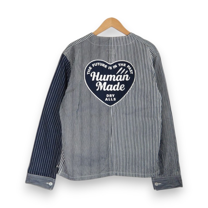 HUMAN MADE ENGINEER JACKET HICKORY STRIPE サイズL HM29JK007 ヒューマンメイド エンジニアジャケット ヒッコリーストライプ 大名店【中古】