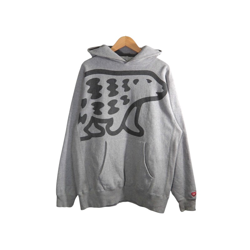 HUMAN MADE POLAR BEAR HOODIE GREY サイズＬ ヒューマンメイド ポーラー ベア フーディー トップス パーカー 大名店【中古】