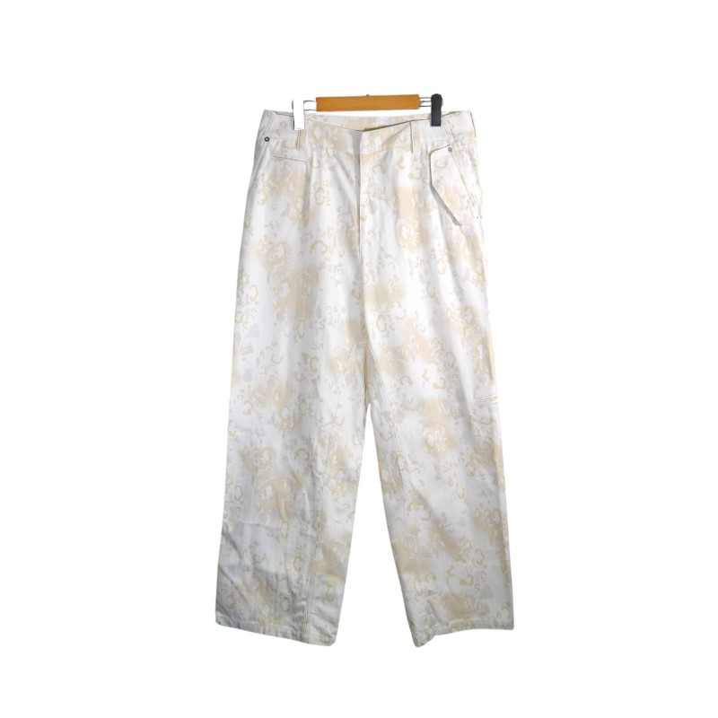 FAF 26ss BAGGY CHINO PANTS WHITE CAMO サイズ3 4121410 ウエーエフ バギー チノ パンツ ボトムス 大名店【中古】