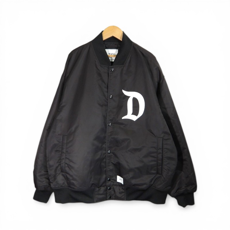 WTAPS 23ss TEAM JACKET NYLON TWILL BLACK サイズ4 231TQDT-JKM01 ダブルタップス チームジャケット ナイロンツイル 大名店【中古】｜union3 店