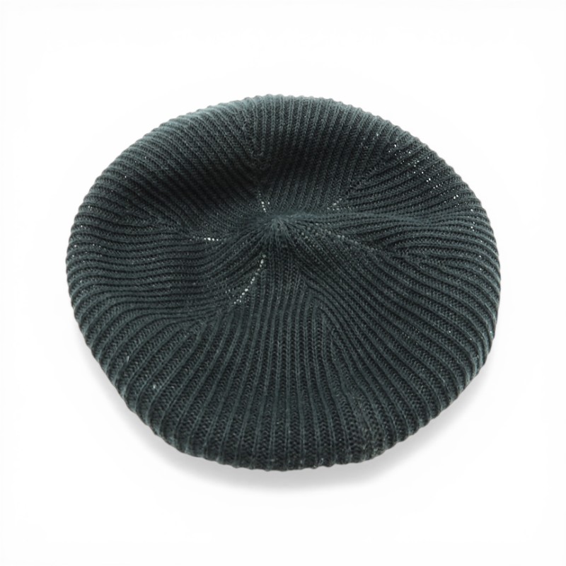 THE H.W.DOG\u0026CO 2TONE BERET BLACK 大きさFREE D-00400 エイチダブリュードッグアンドコー 2声の調子 編み物 ベレー帽 旗がしら 大名店【中古】
