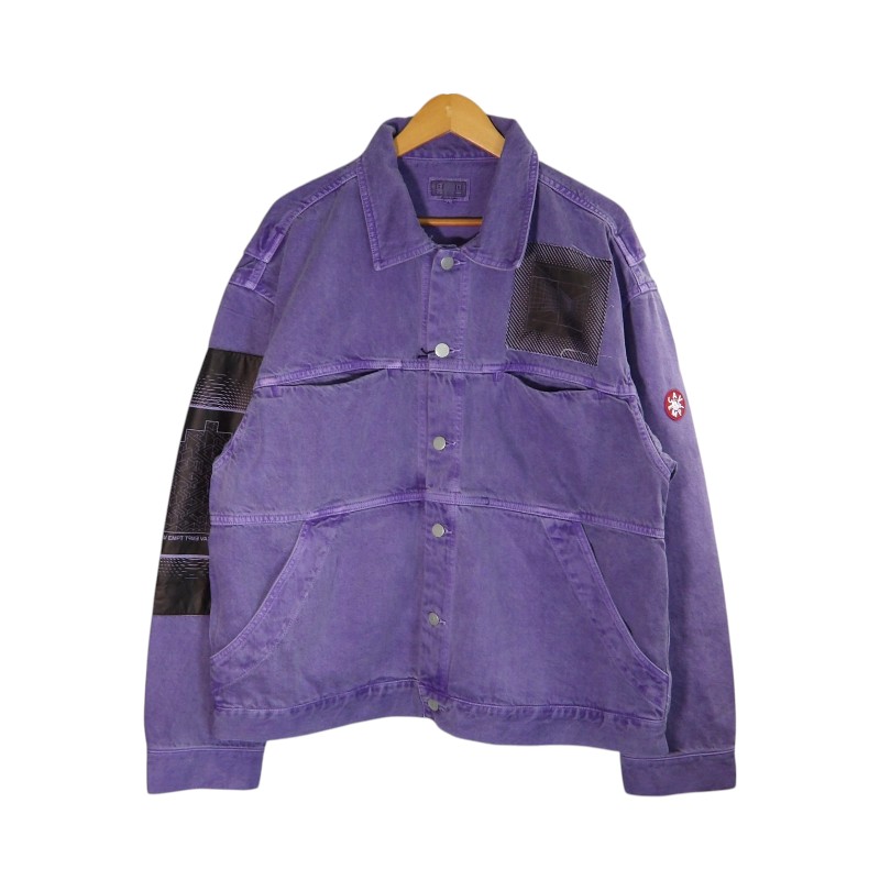 CAV EMPT(C.E) OVERDYE VH EX DNA DENIM JACKET PURPLE サイズL CES27JK10 キャブエンプト シーイー オーバーダイ デニムジャケット アウター  大名店【中古】