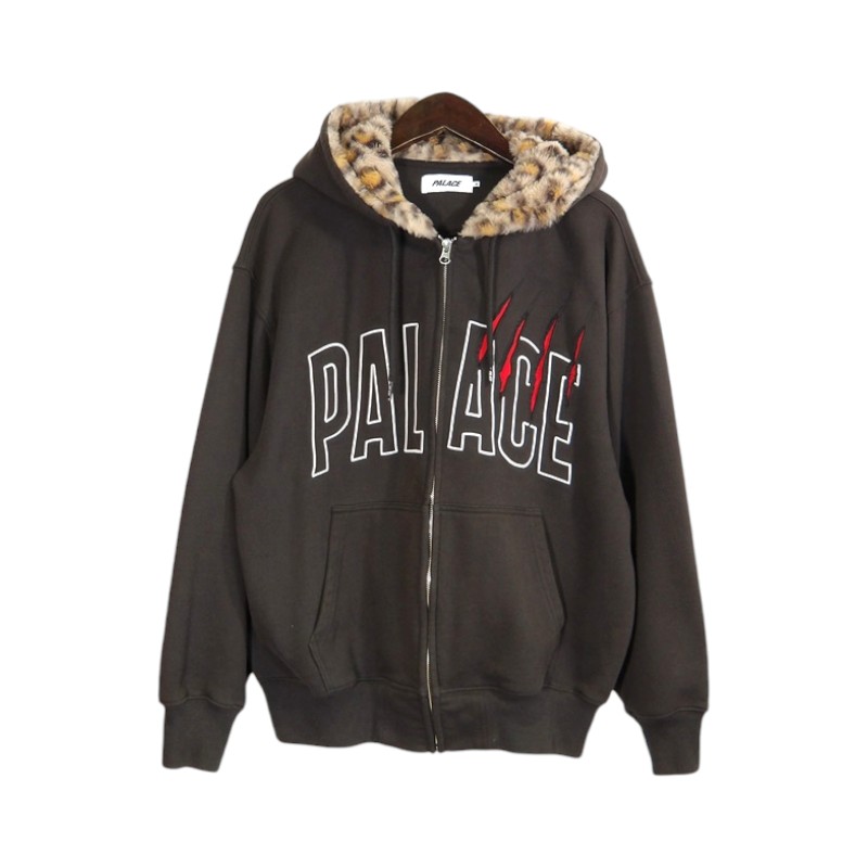 PALACE 25aw CLAW ZIP HOOD CHARCOAL 大いさM 九重の天 烏 ジップパーカー フーディー 大名店【中古】 トップス-パーカー