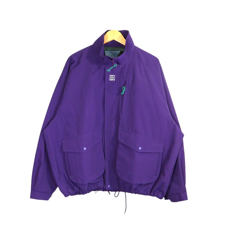 CITY COUTRY CITY 24ss NYLON ZIP UP JACKET PURPLE 大きさL CCC-241J002 シティカントリーシティ ナイロン ジップ 引き上げる 上衣 アウター 大名店【中古】