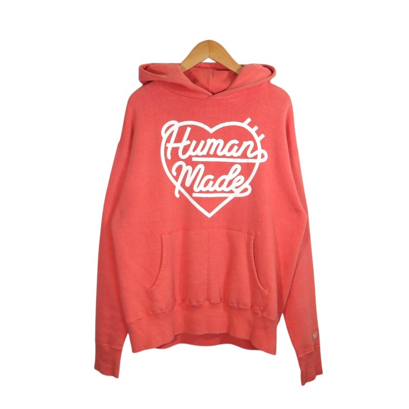 HUMAN MADE 23ss HEART TSURIAMI HOODIE PINK サイズL ヒューマンメイド ハーツ ツリアミ フーディー パーカー トップス 大名店【中古】｜union3 店