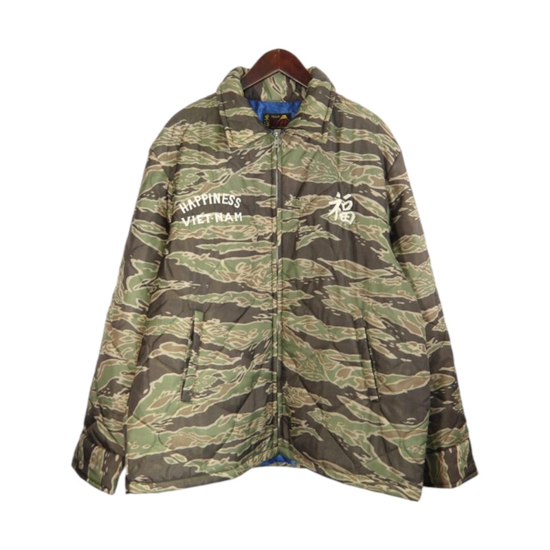 TAILOR TOYO MID 1960S STYLE VIETNAM LINER JACKET VIET-NAM MAP TIGER STRIPE サイズXL TT15799 テーラー東洋 1960年代復刻 ベトナムライナージャケット ライガーカモ ベトジャン 大名店【中古】|union3 店