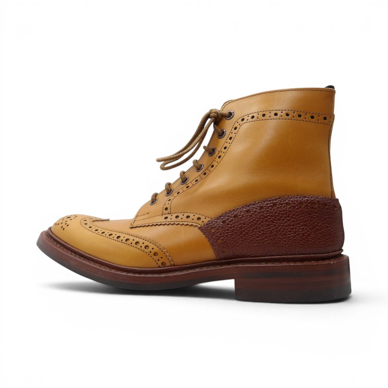 TRICKERS LEATHER COUNTRY BOOT BROWN イングランド製 大きさ26.0糎 箱皆無 トリッカーズ なめし革 カントリー ブーツ 靴 大名店【中古】