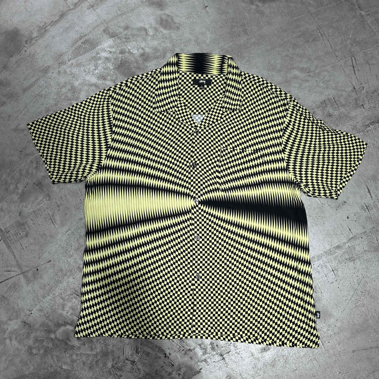 STUSSY 2021ss PSYCHEDLIC CHECK S/S SHIRT SIZE-L ステューシー サイケデリック 半袖プルオーバー 心斎橋店【中古】