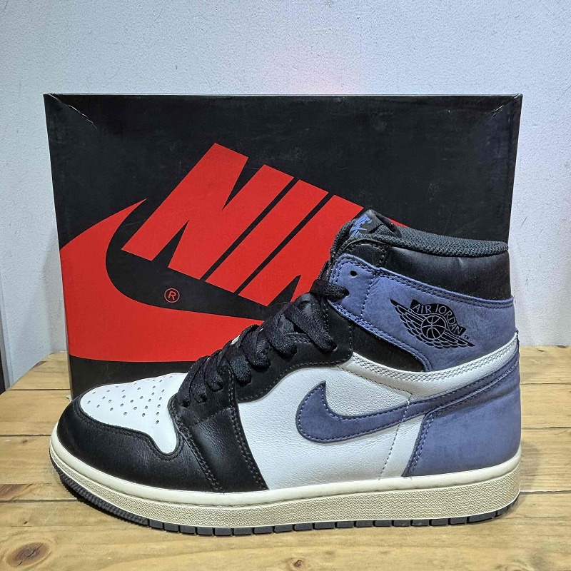 NIKE 2025 AIR JORDAN 1 RETRO HIGH OG BLUE MOON 27.5糎 555088-115 ナイキ エアジョーダンワン 青色お月さま スニーカー 心斎橋店【中古】