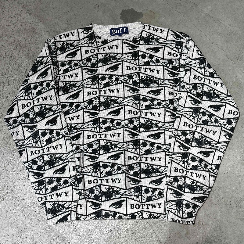 VERDY BoTT RIBBON PRINTED KNIT SWEATER SIZE-S ヴェルディー ボット セーター ニット 心斎橋店【中古】｜union3 店