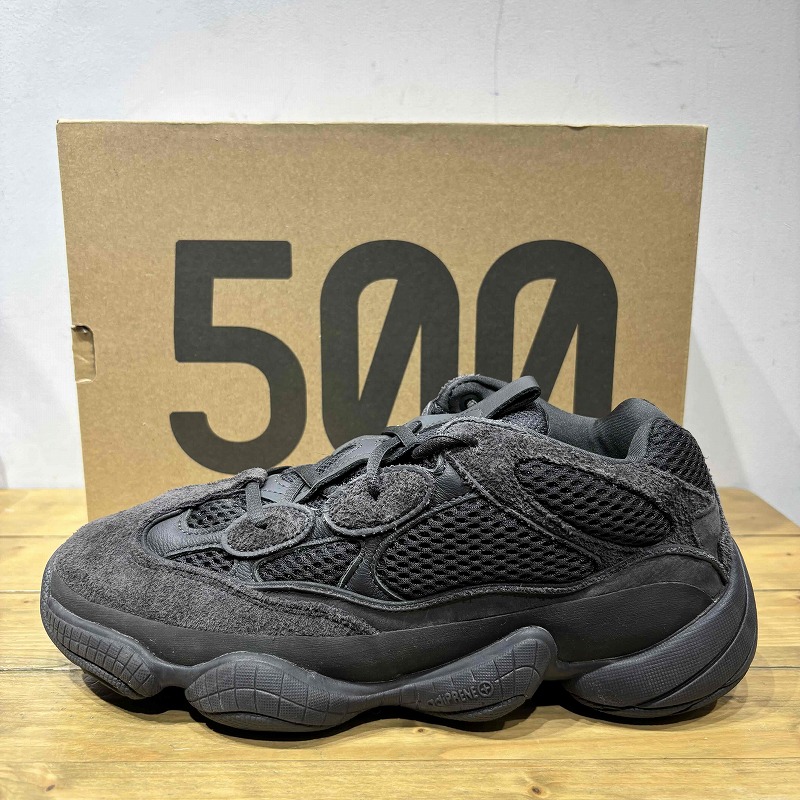 ADIDAS 2024 YEEZY 500 UTILITY BLACK 27.0糎 F36640 アディダス 生やさしい500 心斎橋店【中古】