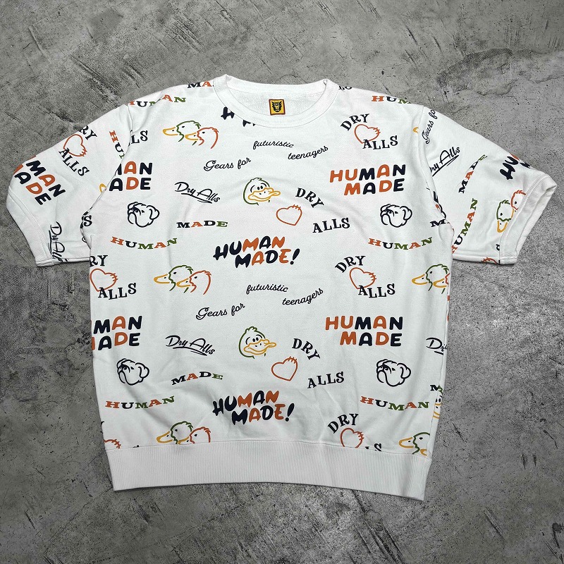 HUMAN MADE 23ss PRINTED S/S SWEATSHIRT XXL大きさ ヒューマン御手伝いさん 半袖流汗 心斎橋店【中古】
