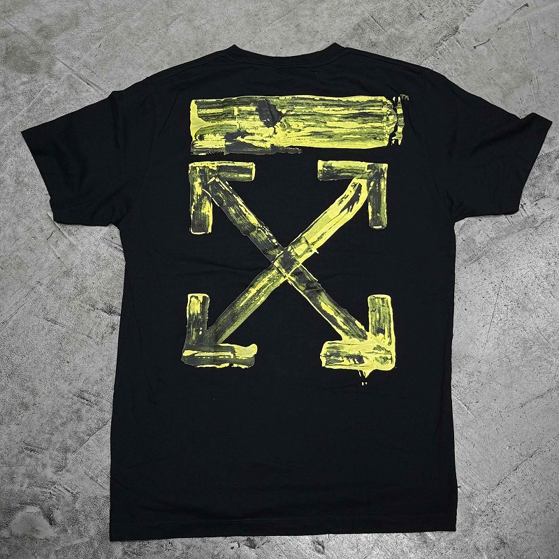 OFF-WHITE 19aw ACRYLIC DIAG ARROW S/S TEE OMAA027F19185010 SIZE-L オフホワイト アクリル ダイアグ アロー 半袖Tシャツ 心斎橋【中古】｜union3 店
