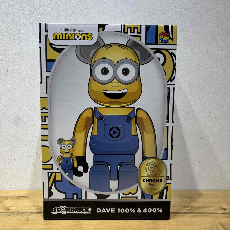 MEDICOM TOY BE@RBRICK 2021 DAVE CHROME 100%&400％ メディコムトイデイブ クローム ベアブリック フィギュア 心斎橋店【中古】｜union3 店