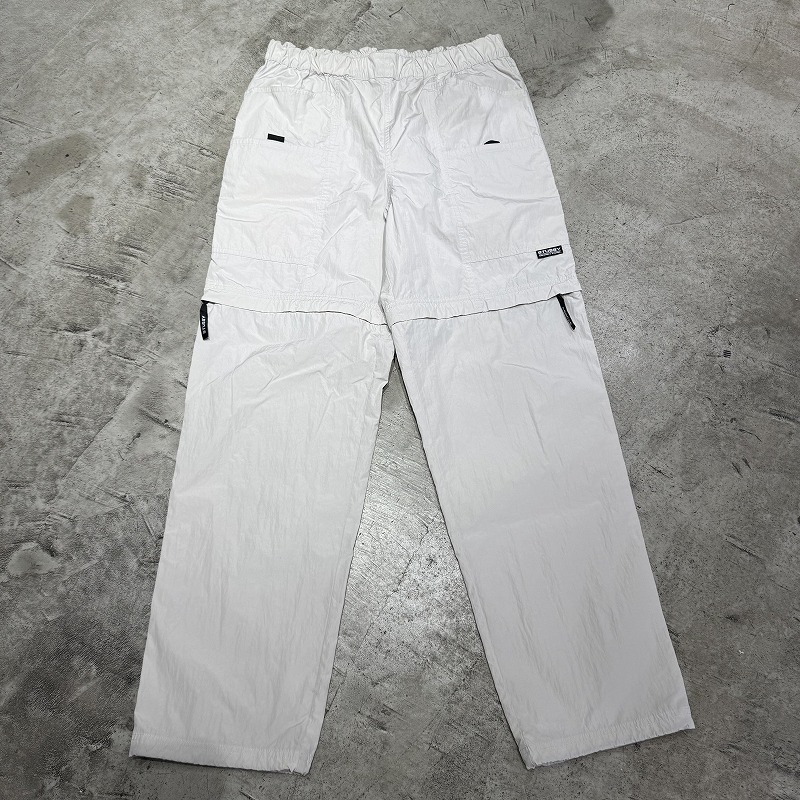 STUSSY 22ss NYCO CONVERTIBLE PANT WHITE サイズ-S ステューシー コンバーティブル パンツ ナイロン ボトムス 心斎橋店【中古】｜union3 店
