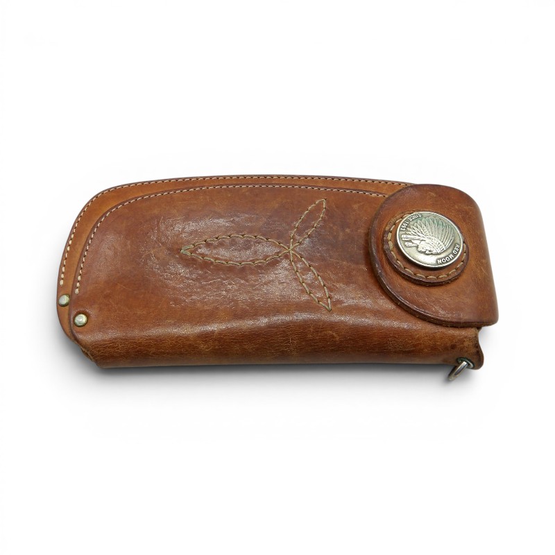 RED MOON PEACEMAKER LEATHER LONG WALLET ウォレットコード\u0026袋嘱する 赤いことお月さま 天下太平製造会社 なめし革 ロング ウォレット 長金入れ 大名店【中古】