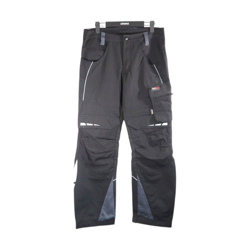 DICKIES PRO EURO LINE DP1000 CORDURA WORK PANTS BLACK 大きさ48 ディッキーズ 労働者階級 ユーロ伝達ルート コーデュラ 下唇立ちふさがる 細工物ズボン下 リフレクター 大名店【中古】