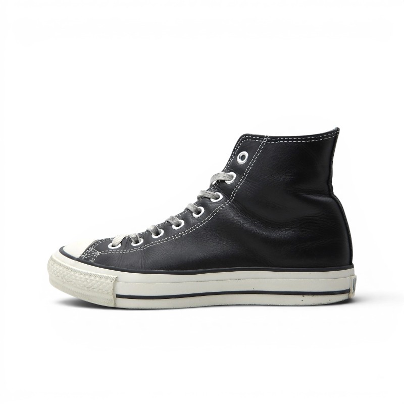 CONVERSE LEATHER ALL STAR J HI BLACK サイズ26.5cm 箱無し コンバース レザー オールスター ハイ スニーカー 大名店【中古】｜union3 店