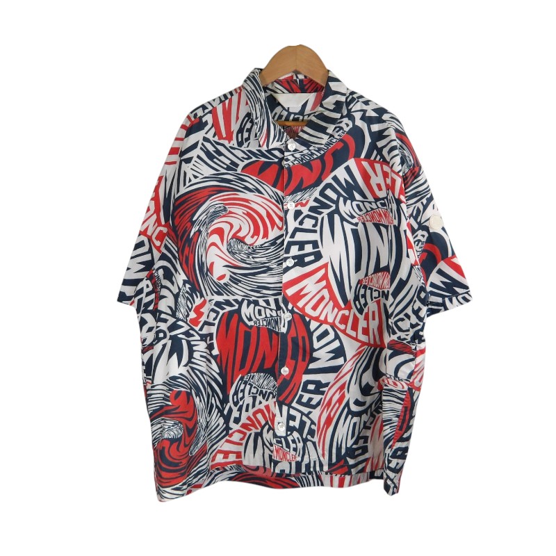 MONCLER CAMICIA ALL OVER SHIRT サイズXL I10912F00010 モンクレール カミチャ オール オーバー シャツ トップス 大名店【中古】|union3 店