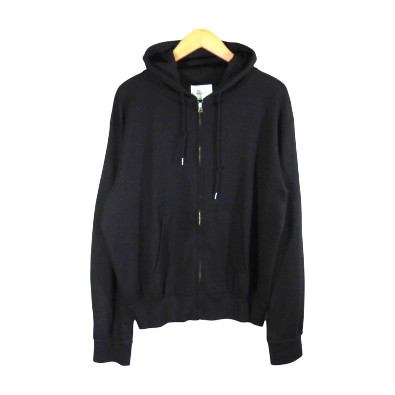 UNITED ARROWS&SONS 26ss ZIP HOODIE BLACK サイズL 5512-699-0668 ユナイテッドアローズアンドサンズ ジップ フーディー パーカー トップス 大名店【中古】｜union3 店