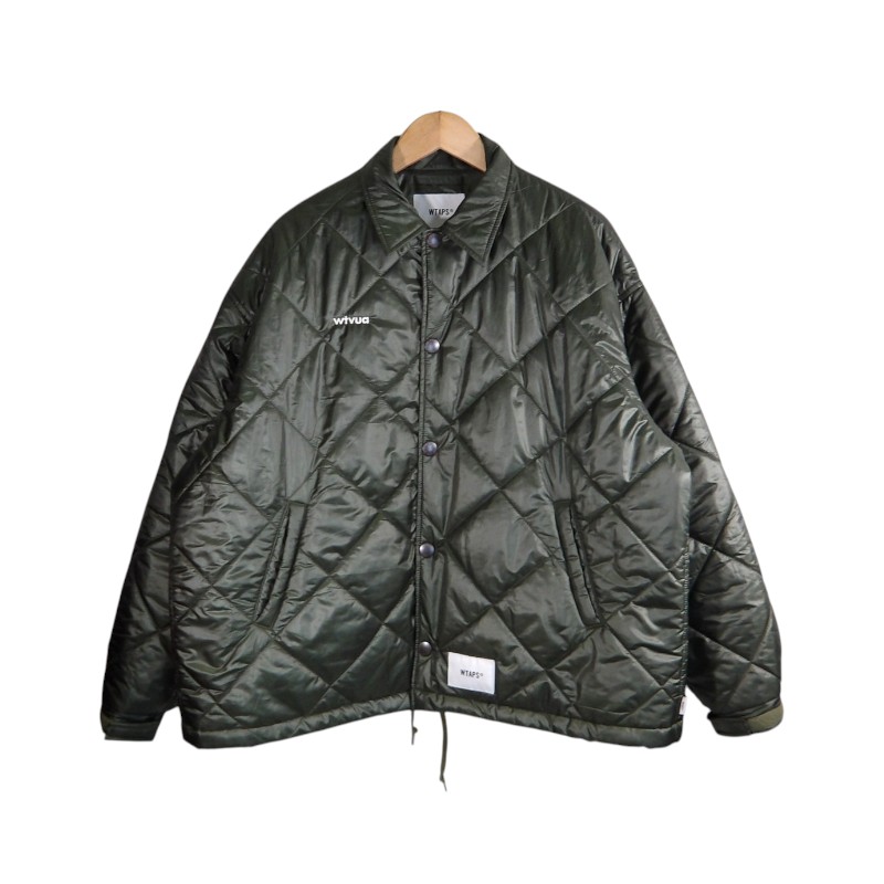 WTAPS 22aw CHIEF 01 JACKET POLY TAFFETA OLIVE サイズ2 222TQDT-JKM05 ダブルタップス チーフ ジャケット ポリ タフタ アウター 大名店【中古】|union3 店