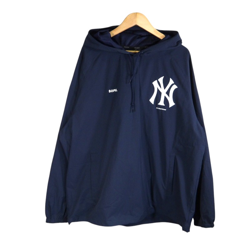 F.C.REAL BRISTOL 21aw MLB TOUR PACKABLE ANORAK NAVY サイズXL FCRB-212004 エフシーレアルブリストル エムエルビー ツアー パッカブル アノラック ジャケット アウター 大名店【中古】｜union3 店