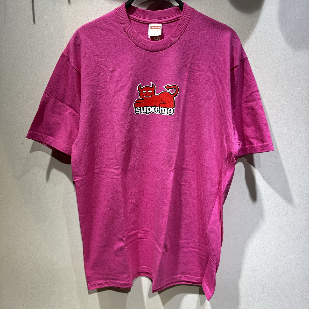 Supreme 24ss x Toy Machine Devil Cat Tee Size-L Pink シュプリーム トイマシーン 天魔波旬 猫 半袖プルオーバー 心斎橋店【中古】