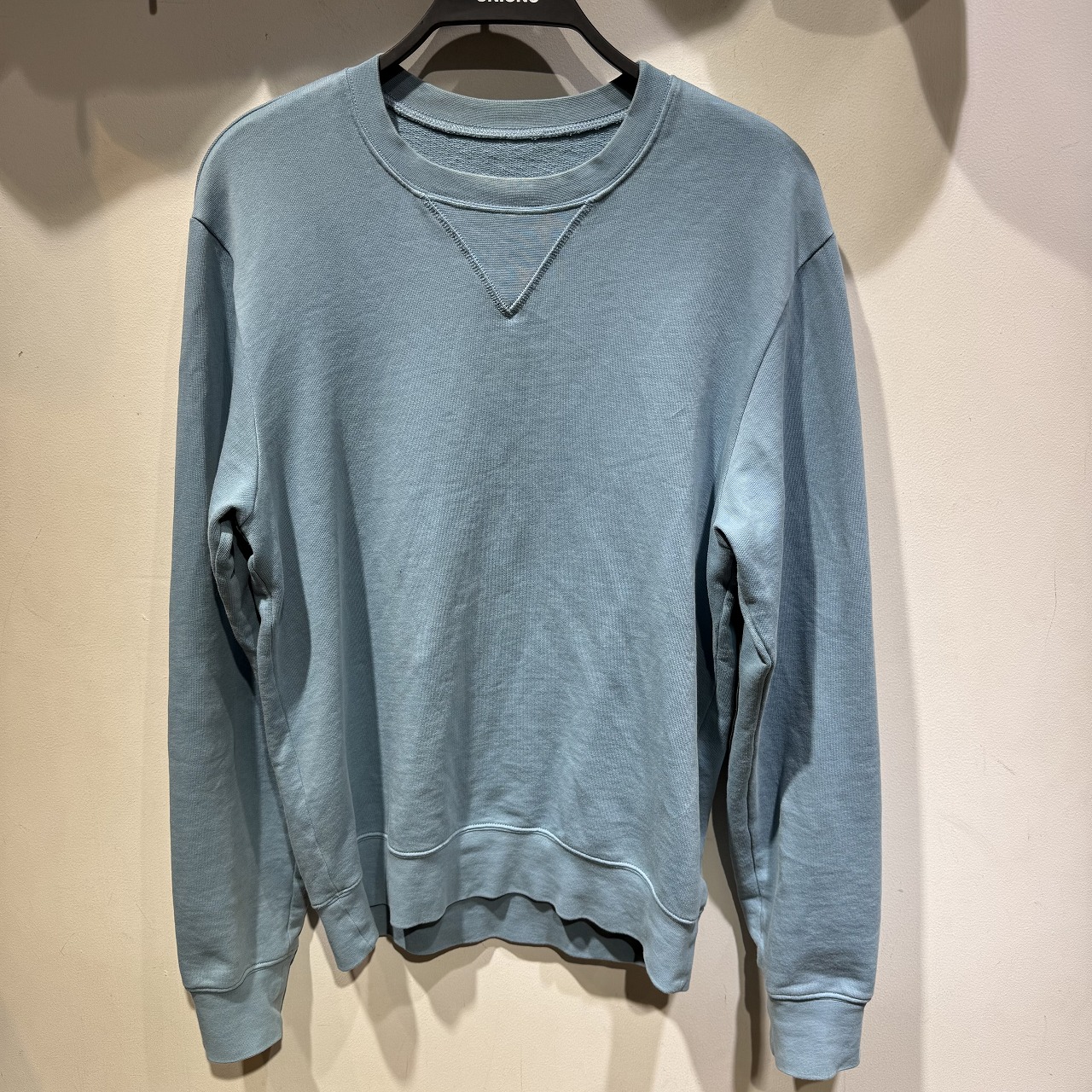 マルタンマルジェラ　エルボーパッチスウェット　46 ピンク Maison Margiela メゾンマルジェラ エルボーパッチ 14GG クルー