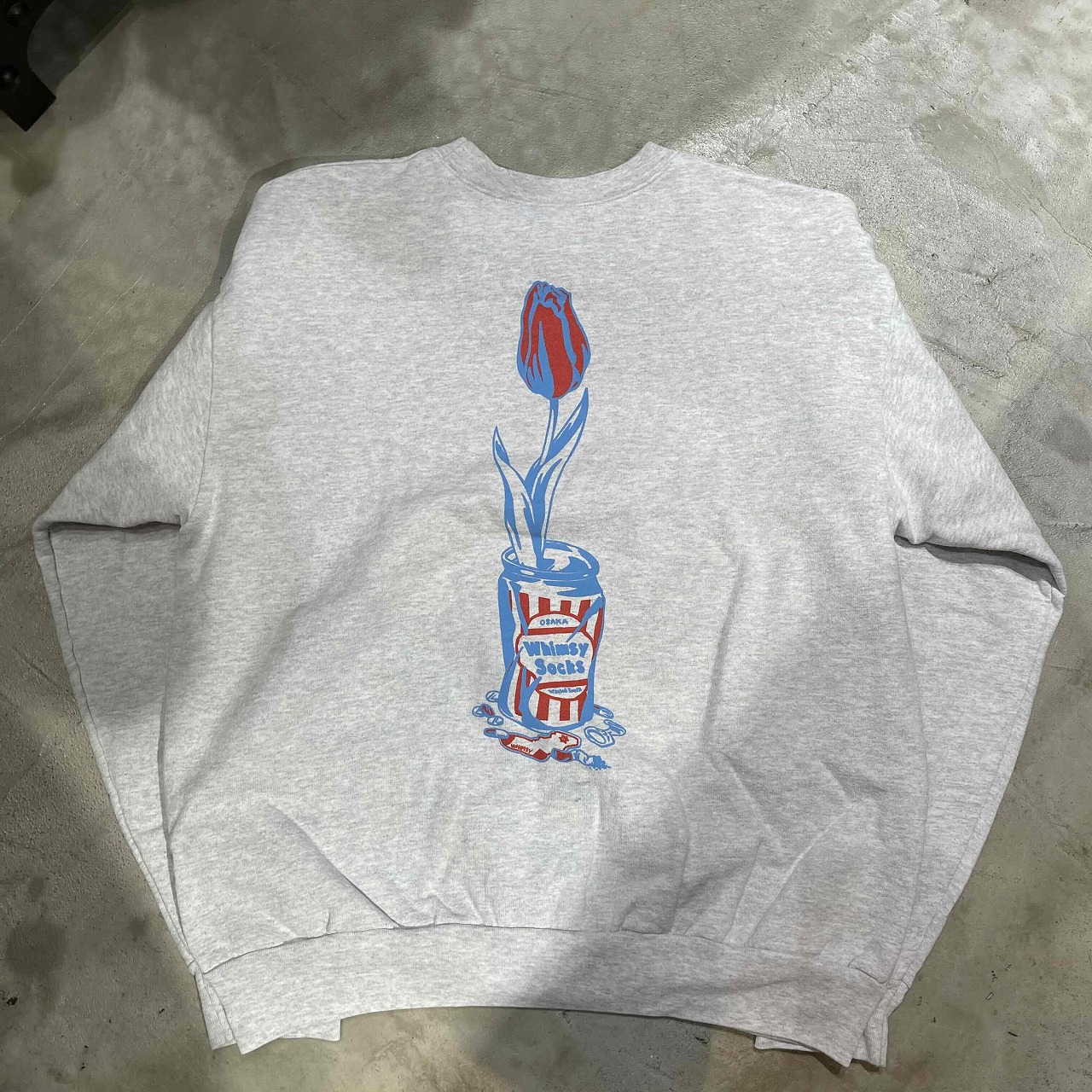 WASTED YOUTH x WHIMSY CAN CREW NECK SWEAT L大きさ ウェイステッドユース ウィムジー 御花カン クルーネックスウェット 心斎橋店【中古】