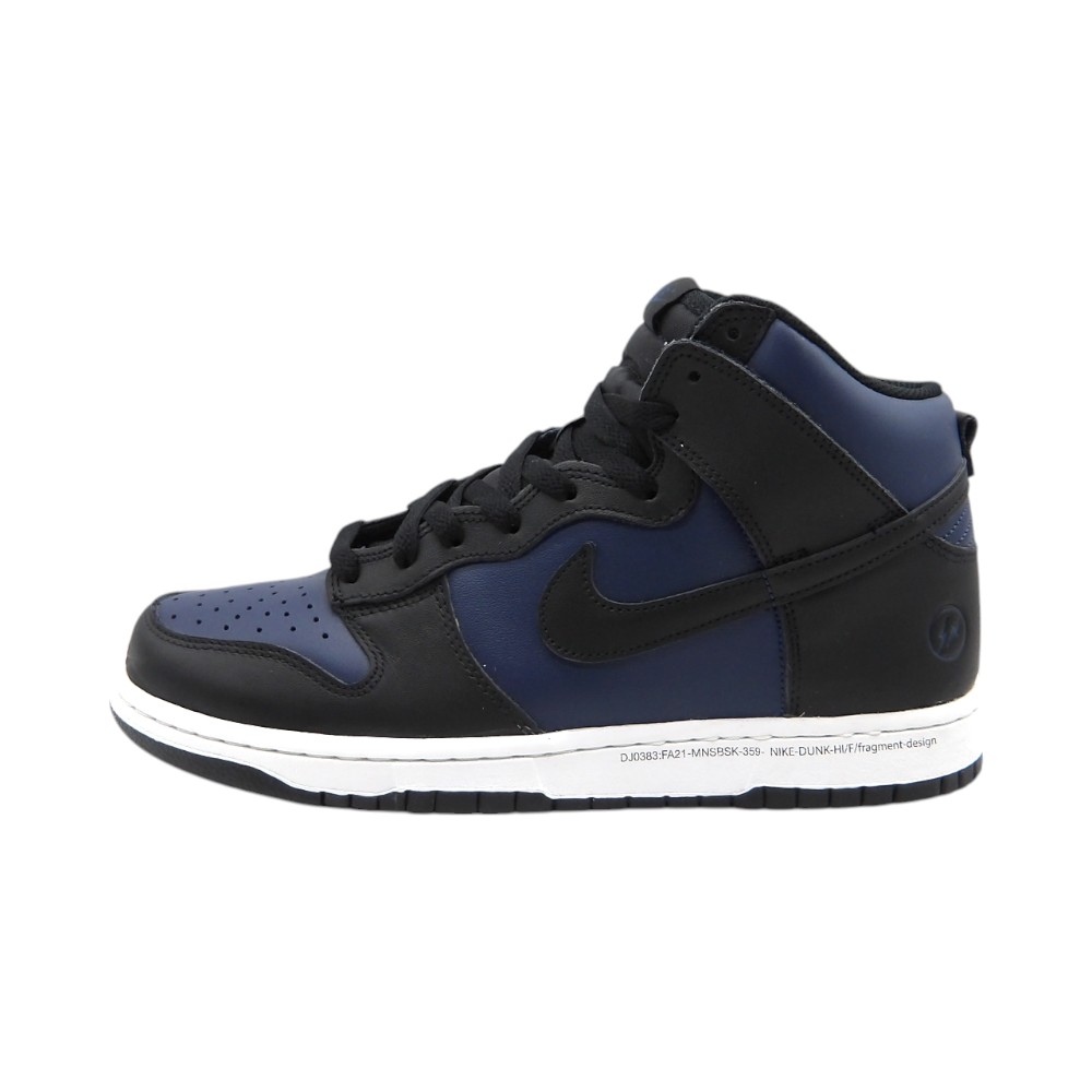 NIKE×FRAGMENT 2021 DUNK HIGH NAVY サイズ27.0cm DJ0383-400 箱有 ナイキ×フラグメント ダンク ハイ スニーカー 大名店【中古】