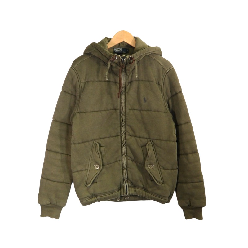 POLO BY RARPH LAURENT CHUNKY COTTON HOODED JACKET OLIVE サイズS ポロバイラルフローレン チャンキー コットン フード ジャケット アウター 大名店【中古】|union3 店