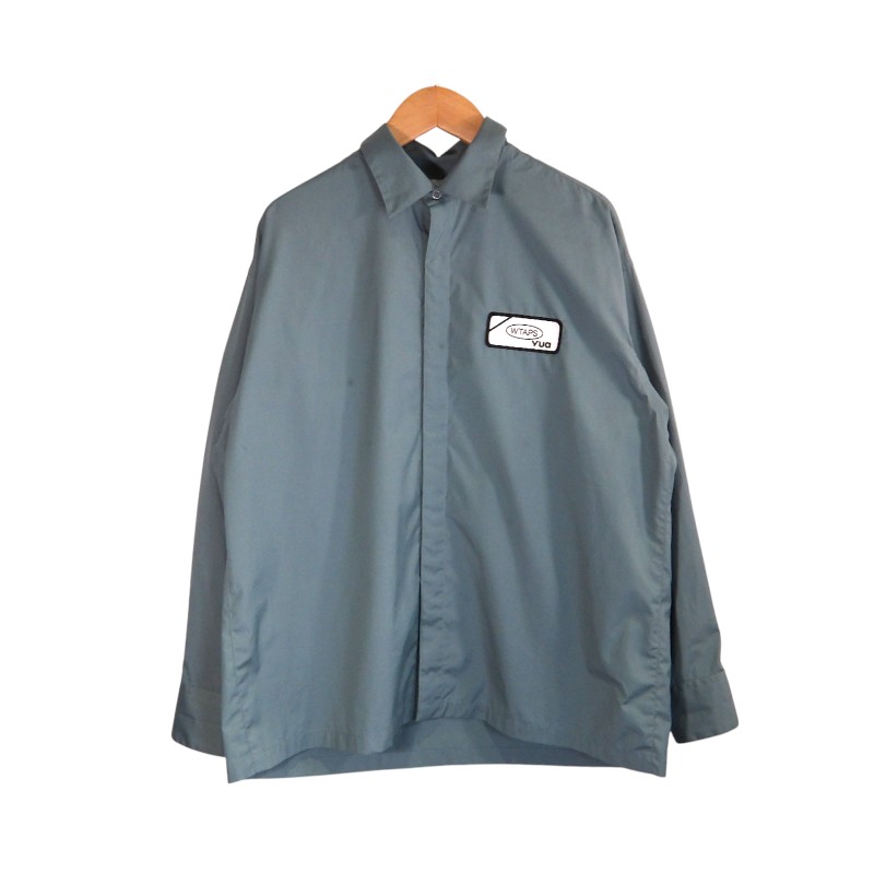 WTAPS 25ss REPO LS CTPL BROADCLOTH TEAL サイズ1 251CWDT-SHM03 ダブルタップス レポ ブロードクロス シャツ トップス 大名店【中古】｜union3 店