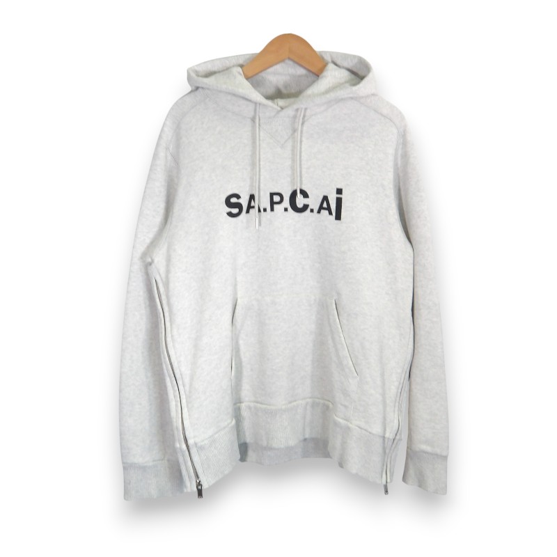 A.P.C. 21ss SACAI HOODIE TAIYO ASH GRAY サイズM 21E2-COEN-M27655 アーペーセー フーディー タイヨウ パーカー トップス 大名店【中古】
