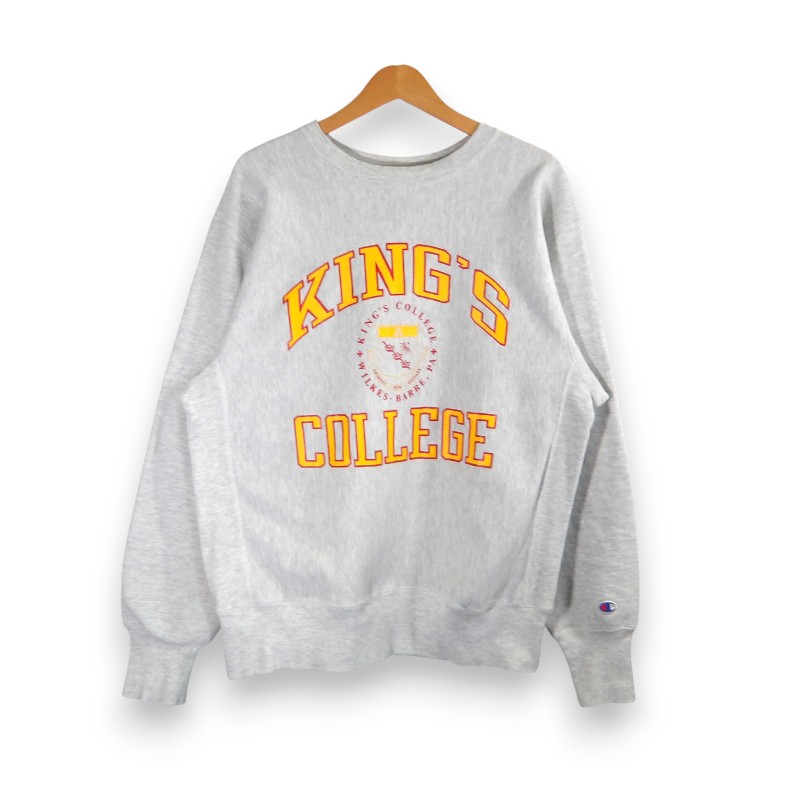 CHAMPION VINTAGE 90s REVERSE WEAVE CREWNECK KINGS COLLEGE サイズXL チャンピオン ヴィンテージ リバースウィーブ クルーネック スウェット トップス 大名店【中古】