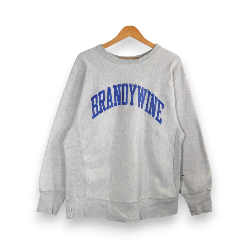 CHAMPION VINTAGE 80s REVERSE WEAVE BRANDYWINE GRAY サイズXL チャンピオン ヴィテージ リバースウィーブ クルーネック スウェット トップス 大名店【中古】
