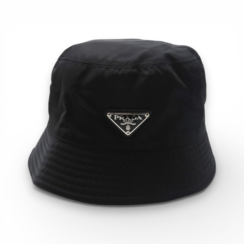 PRADA RE-NYLON BUCKET HAT BLACK 大いさXL 2HC137 2DMI プラダ リナイロン 井戸釣瓶かぶり笠 バケハ かぶり笠 大名店【中古】