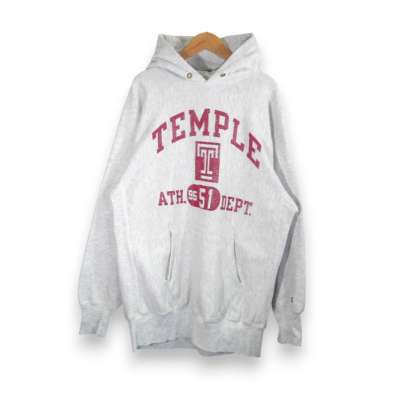 CHAMPION VINTAGE 90s REVERSE WEAVE HOODIE TEMPLE サイズXXL チャンピオン ヴィンテージ リバースウィーブ フーディー パーカー トップス 大名店【中古】