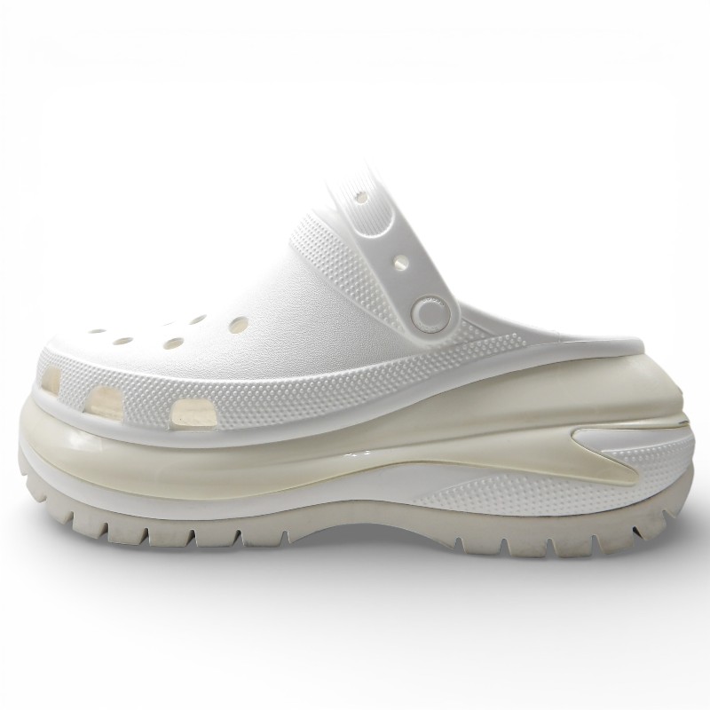 CROCS MEGA CRUSH CLOG WHITE サイズM 11 クロックス メガクラッシュ クロッグ 厚底 大名店【中古】｜union3 店