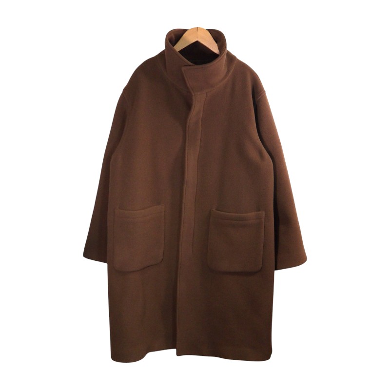 UNIVERSAL PRODUCTS. WOOL STAND COLLAR COAT BROWN サイズ3 213-60701 ユニバーサルプロダクツ ウール スタンド コート アウター 大名店【中古】