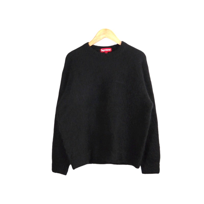 SUPREME 25aw BRUSHED MOHAIR SWEATER BLACK 大きさS シュプリーム ブラッシュド モヘヤ スウェーター 編み物 トップス 大名店【中古】