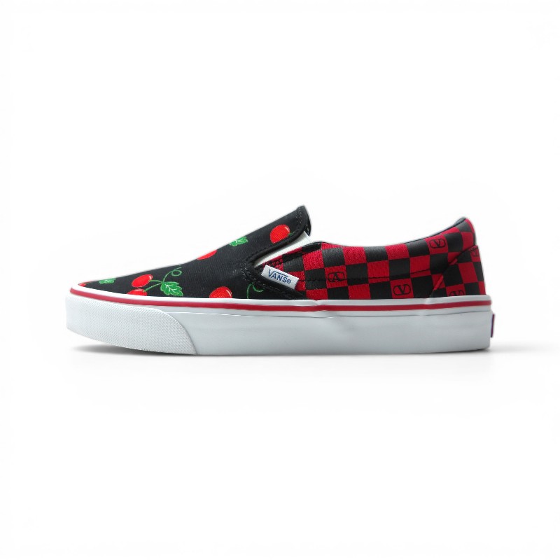 VALENTINO VANS CHERRY CHECKERBORD SLIPON 大きさ41 8Y2S0M96 箱有 ヴァレンティノ ヴァンズ 桜んぼう チェッカーゲーム盤 スリッポン スニーカー 大名店【中古】