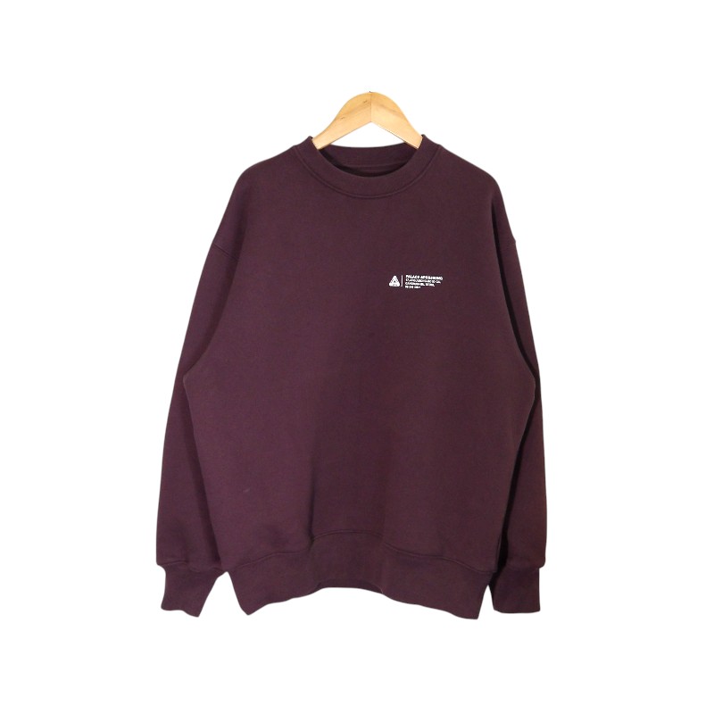 PALACE 25aw SHOP LOCATOR CREW BURGANDY サイズM パレス ショップ ロケーター クルー スウェット トップス 大名店【中古】