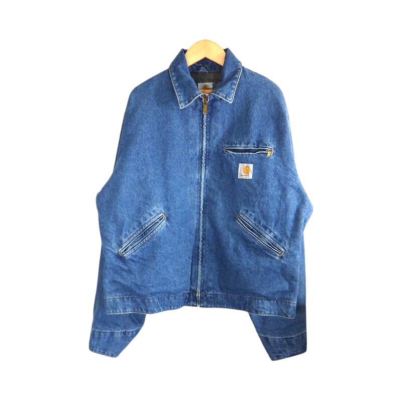 CARHARTT 00s DENIM DETROIT JACKET サイズL J110DST カーハート デニム デトロイト ジャケット アウター 大名店【中古】