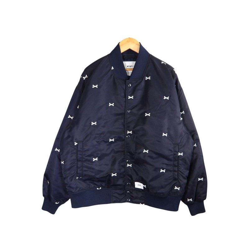 WTAPS TEAM JACKET TEXTILE サイズ2 221TQDT-JKM01 ダブルタップス チーム ジャケット テキスタイル スタジャン アウター 大名店【中古】|union3 店