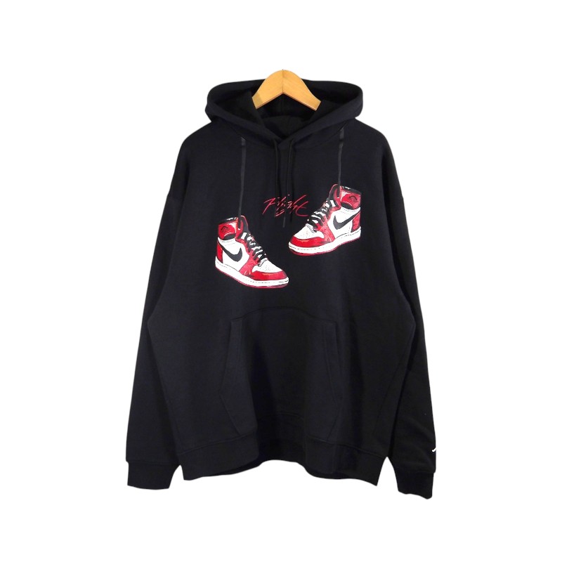 JORDAN 22aw 1985 CHICAGO HOODIE BLACK サイズXL FD0568-010 ジョーダン シカゴ フーディー パーカー トップス 大名店【中古】