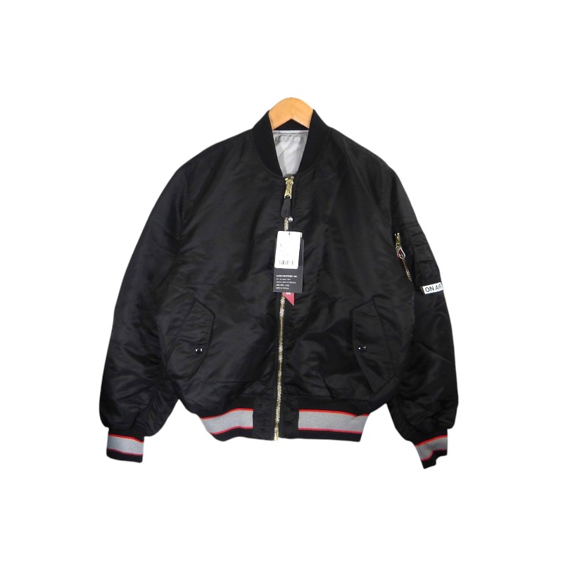 KYNE 23aw ALPHA MA-1 BOMBER JACKET BLACK/WHITE サイズL キネ アルファ エムエーワン ボンバー ジャケット アウター フライトジャケット 大名店【中古】|union3 店