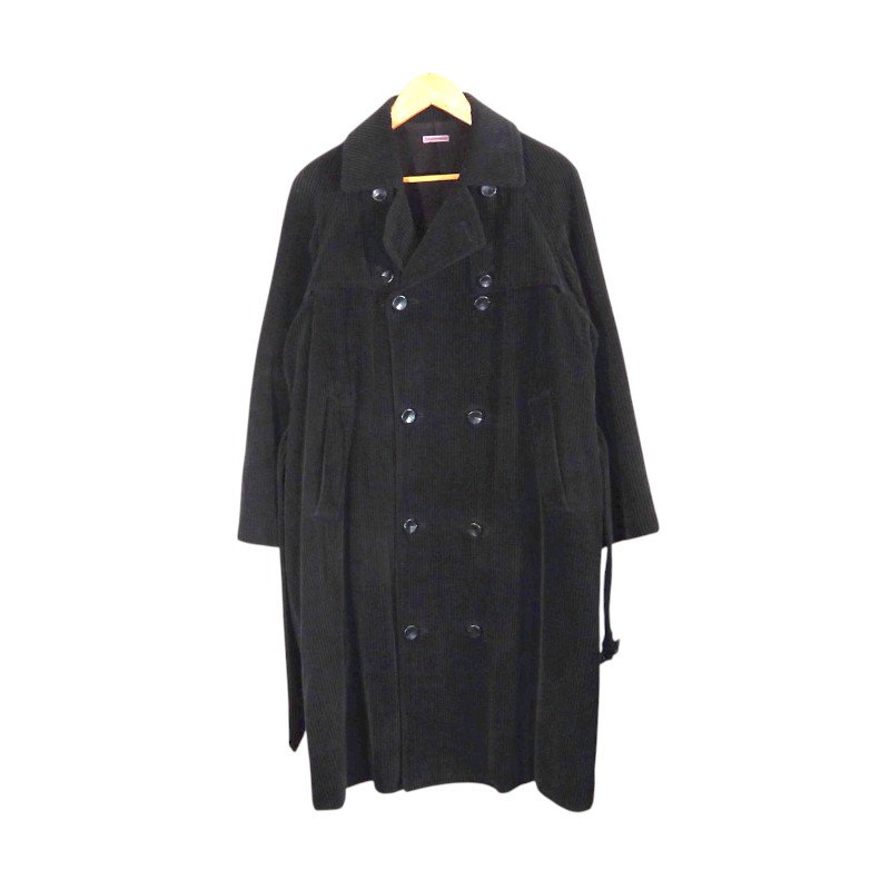 SUE UNDERCOVER CORDUROY TRENCH COAT BLACK サイズ1 SUV1301-1 スーアンダーカバー コーデュロイ トレンチ コート ジャケット アウター 大名店【中古】